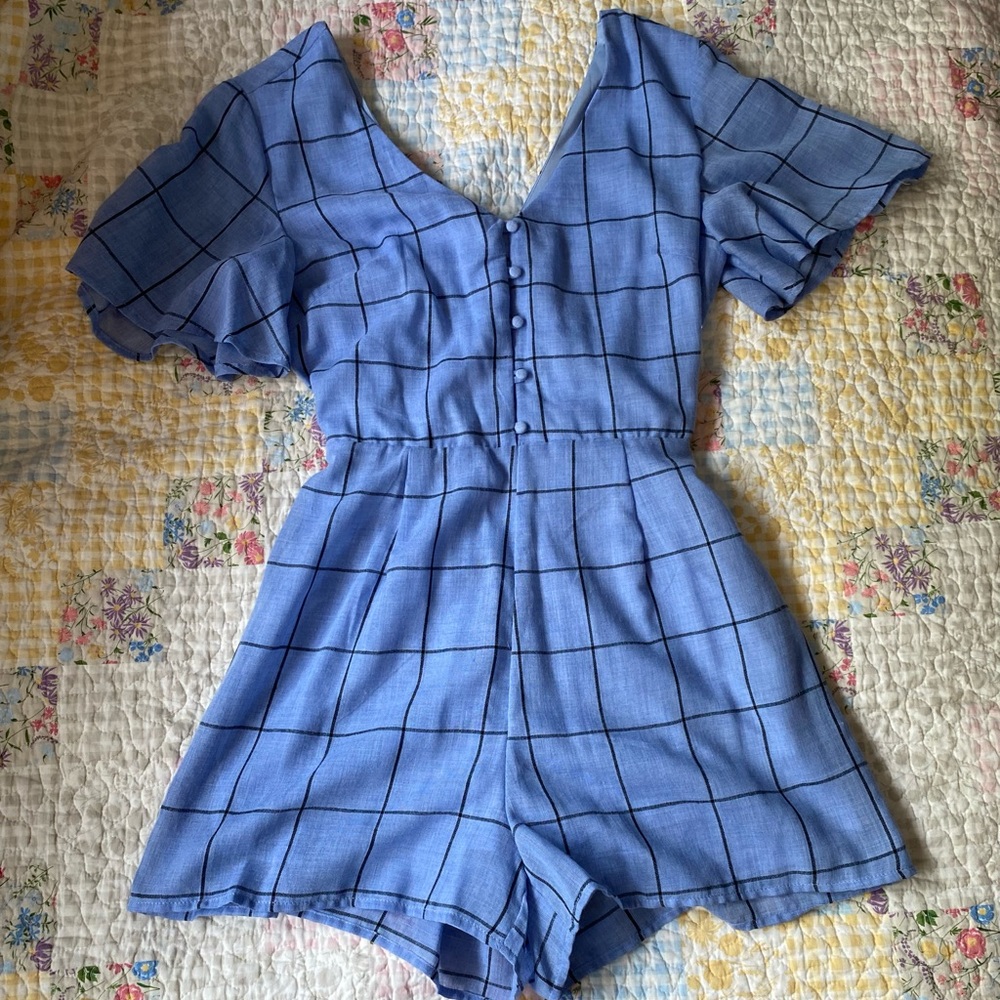 blue romper